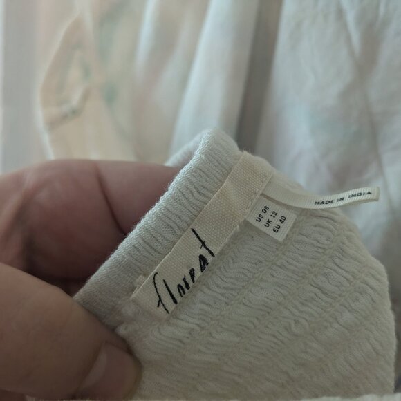 Anthropologie Floreat White Multi-Color Embroidered Halter Top - Picture 12 of 13